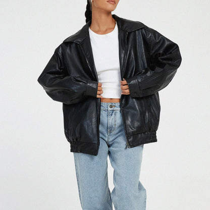 Clara | Manteau en cuir style motard