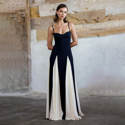 Garance | Robe bicolore à bretelles