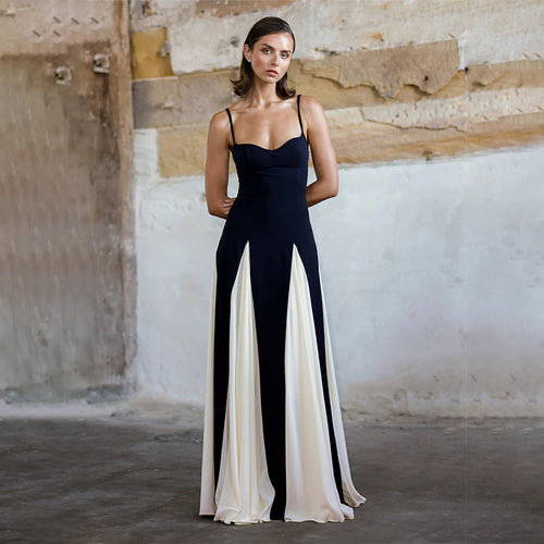 Garance | Robe bicolore à bretelles