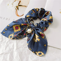 Bleu Marine Foulard & Perle