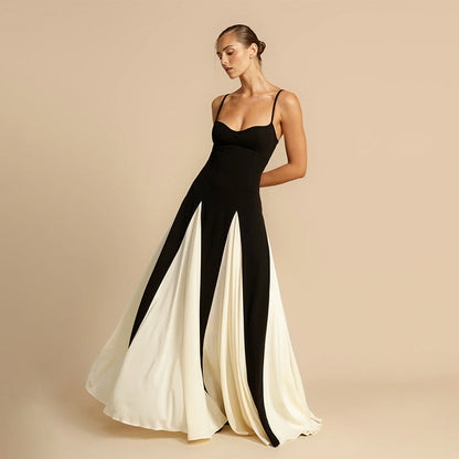 Garance | Robe bicolore à bretelles
