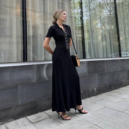 Victoire | Robe ajustée bicolore à col