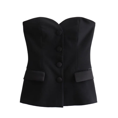 Anaïs | Top bustier satiné