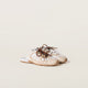 530 SL Mules – Bleached Leather & Gum Sole Travertine Gray White Edition