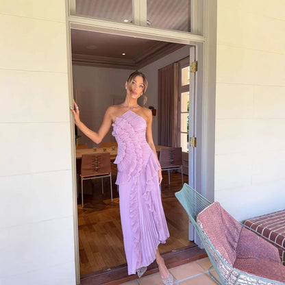 Romane | Robe plissée dos nu