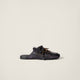 530 SL Mules – Bleached Leather & Gum Sole Black Edition