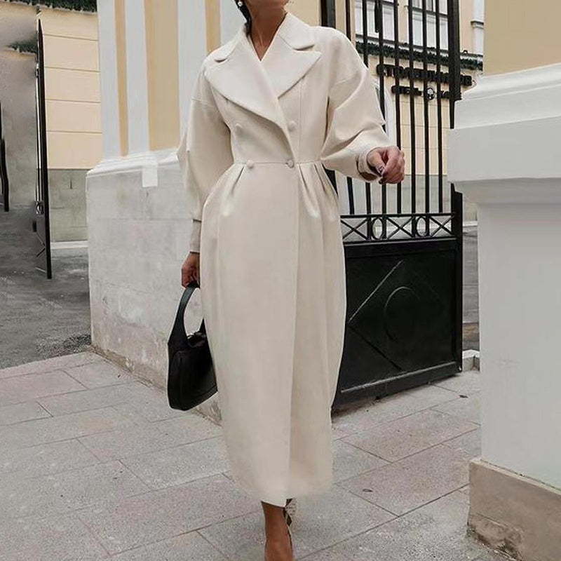 Calypsa | Manteau long trench double boutonnage