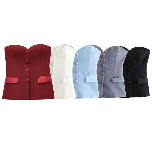 Anaïs | Top bustier satiné