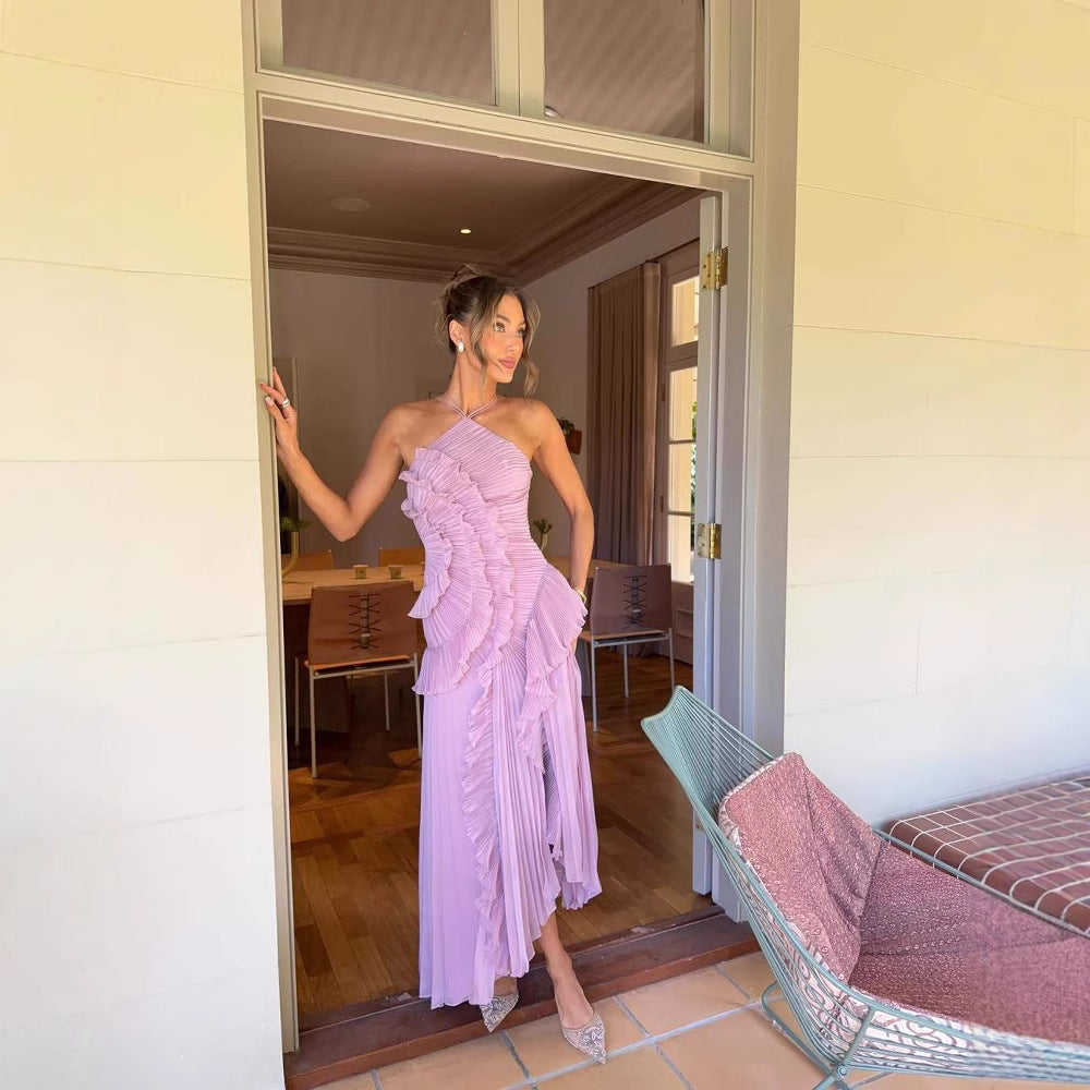 Romane | Robe plissée dos nu