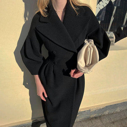 Calypsa | Manteau long trench double boutonnage