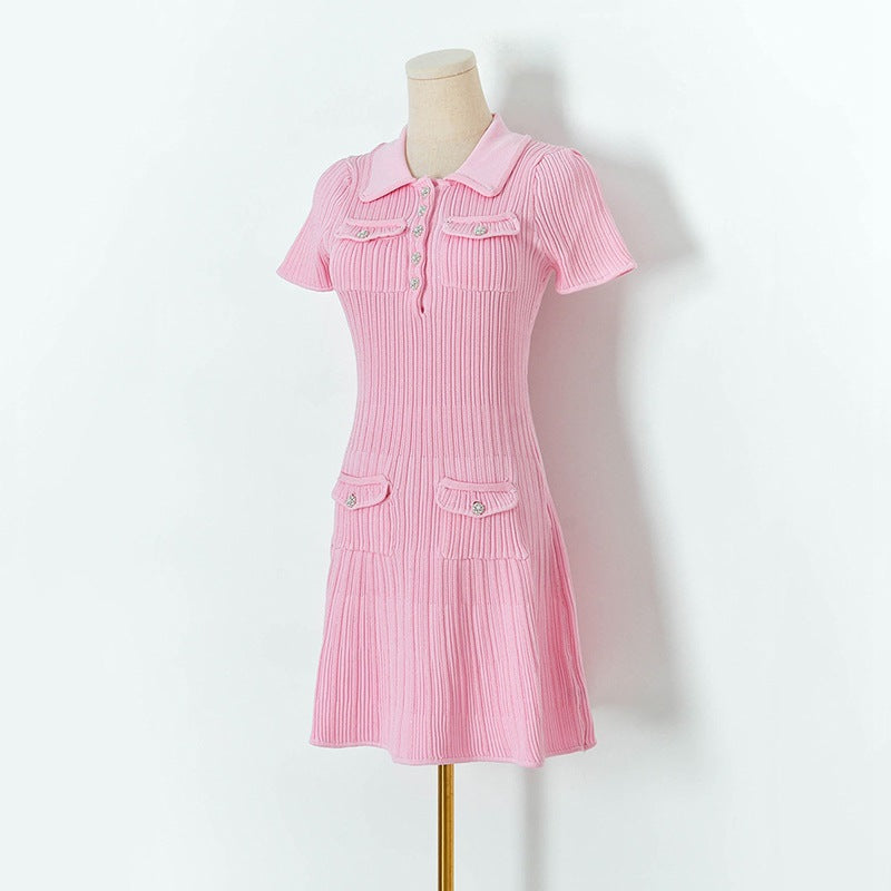 Adèle | Robe en maille à col