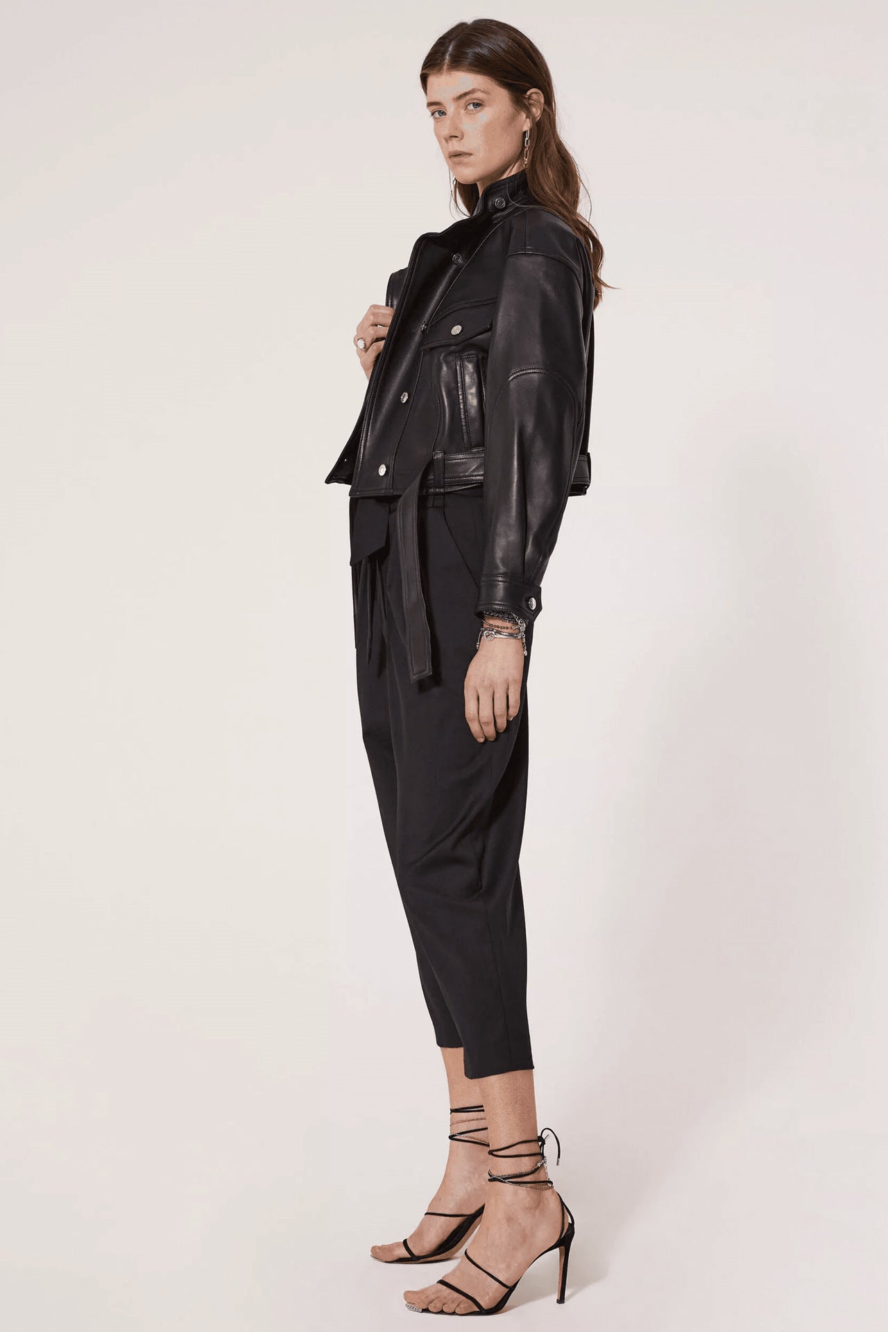 Sofia | Veste en cuir & laine