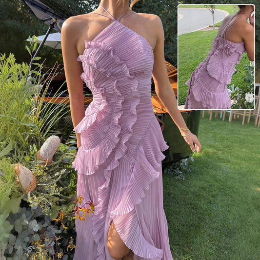 Romane | Robe plissée dos nu
