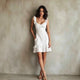 Léna | Robe chic à volants col V