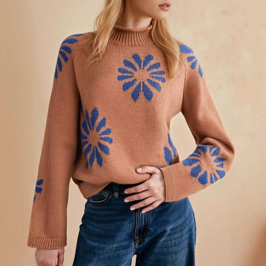 Améline | Pull jacquard floral