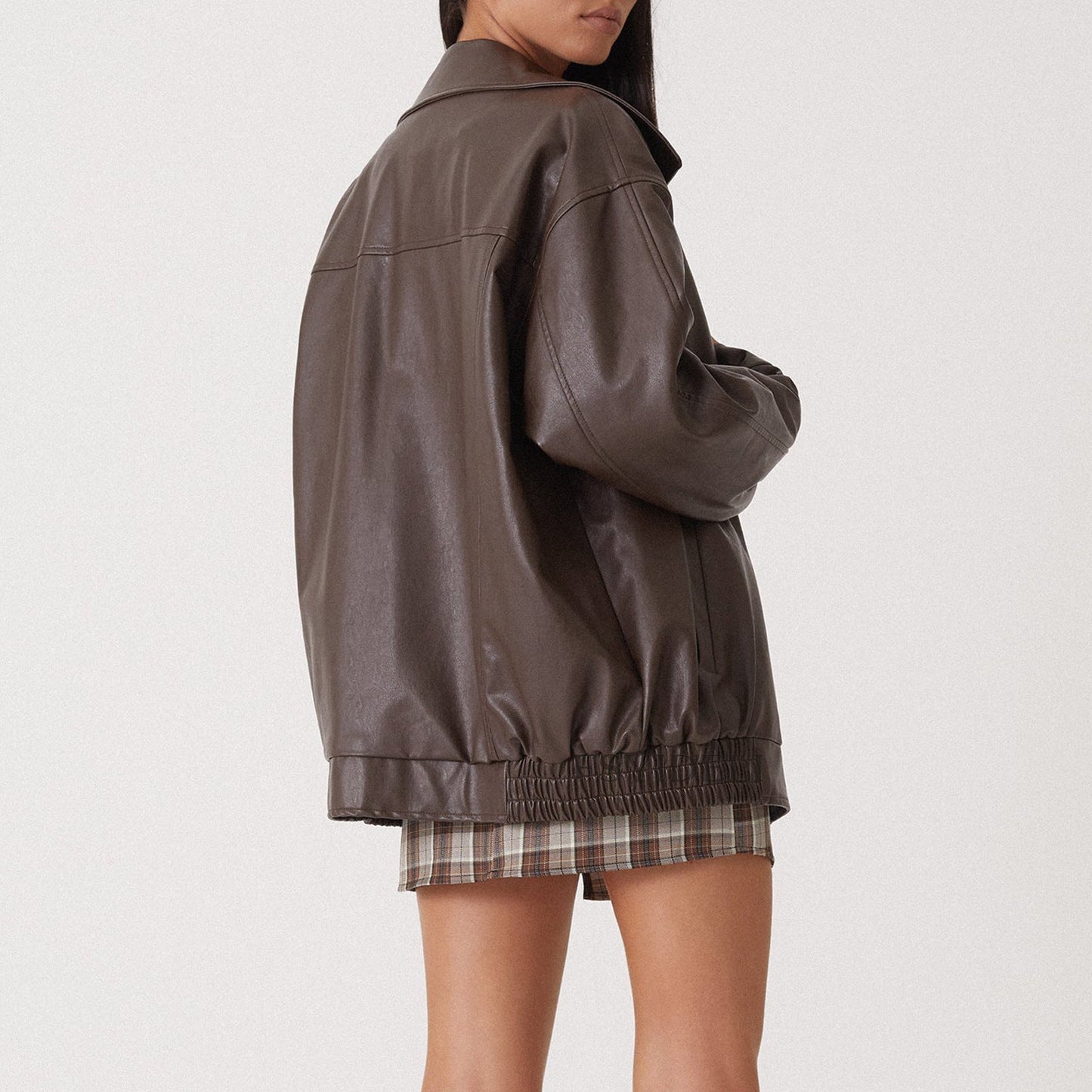 Clara | Manteau en cuir style motard