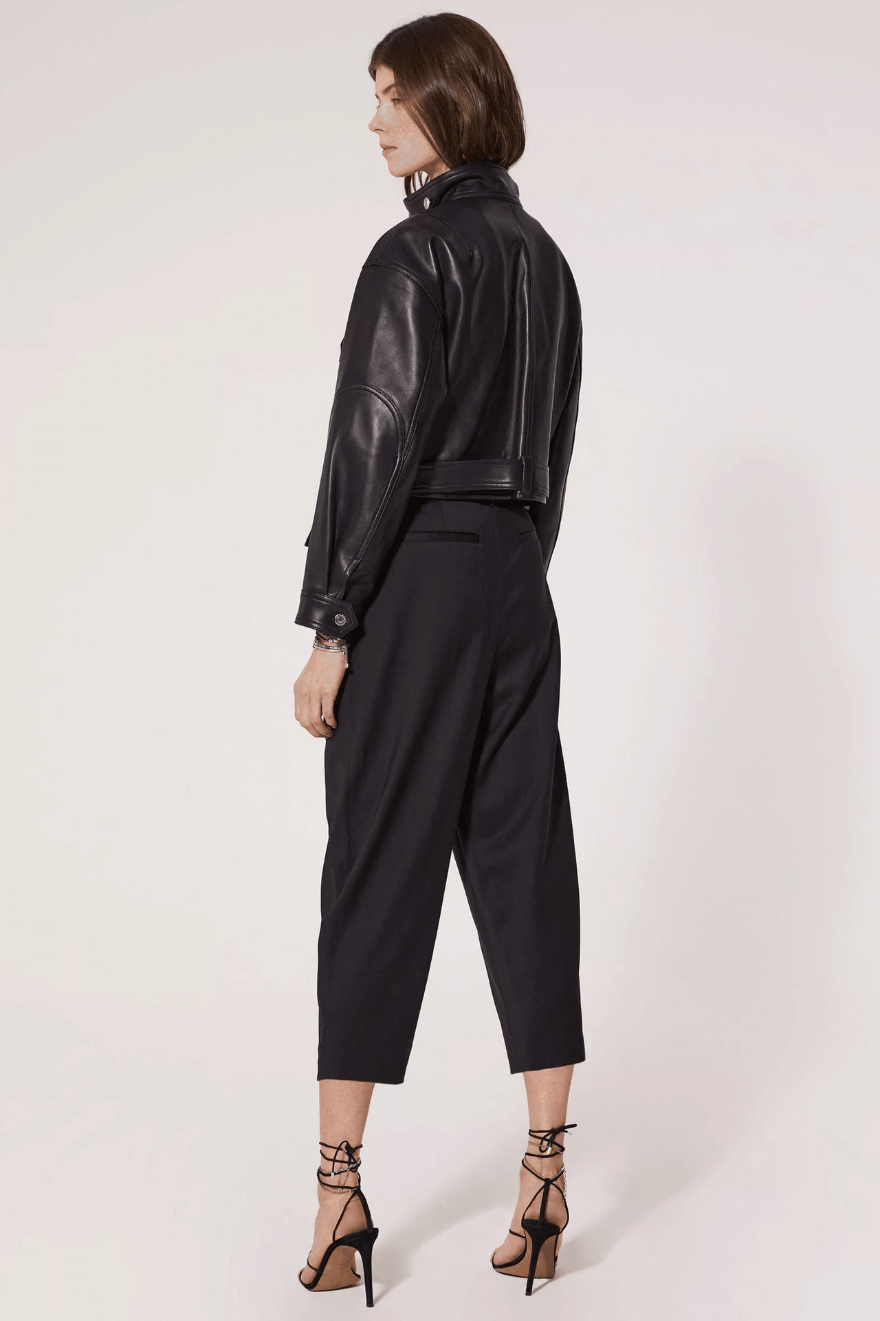 Sofia | Veste en cuir & laine