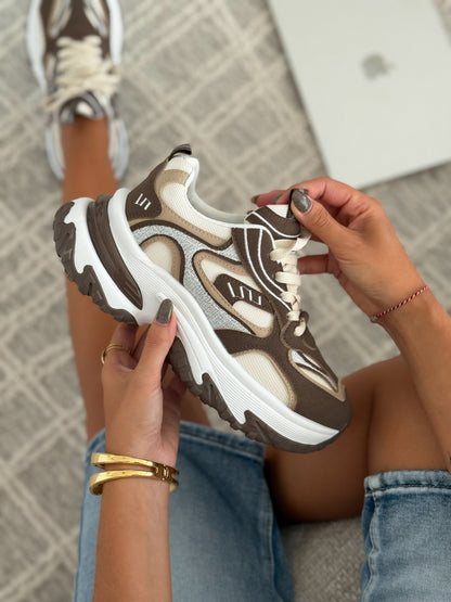 Sneakers « JUDITH » MARRON