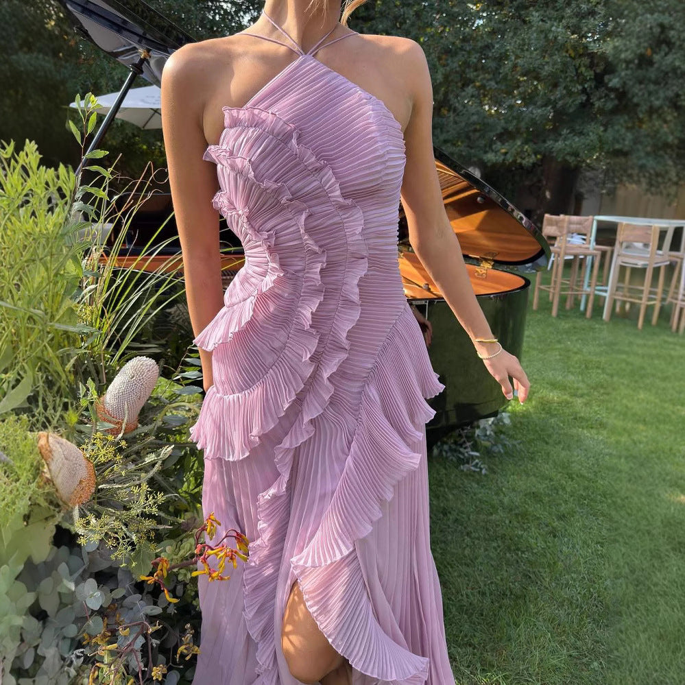 Romane | Robe plissée dos nu