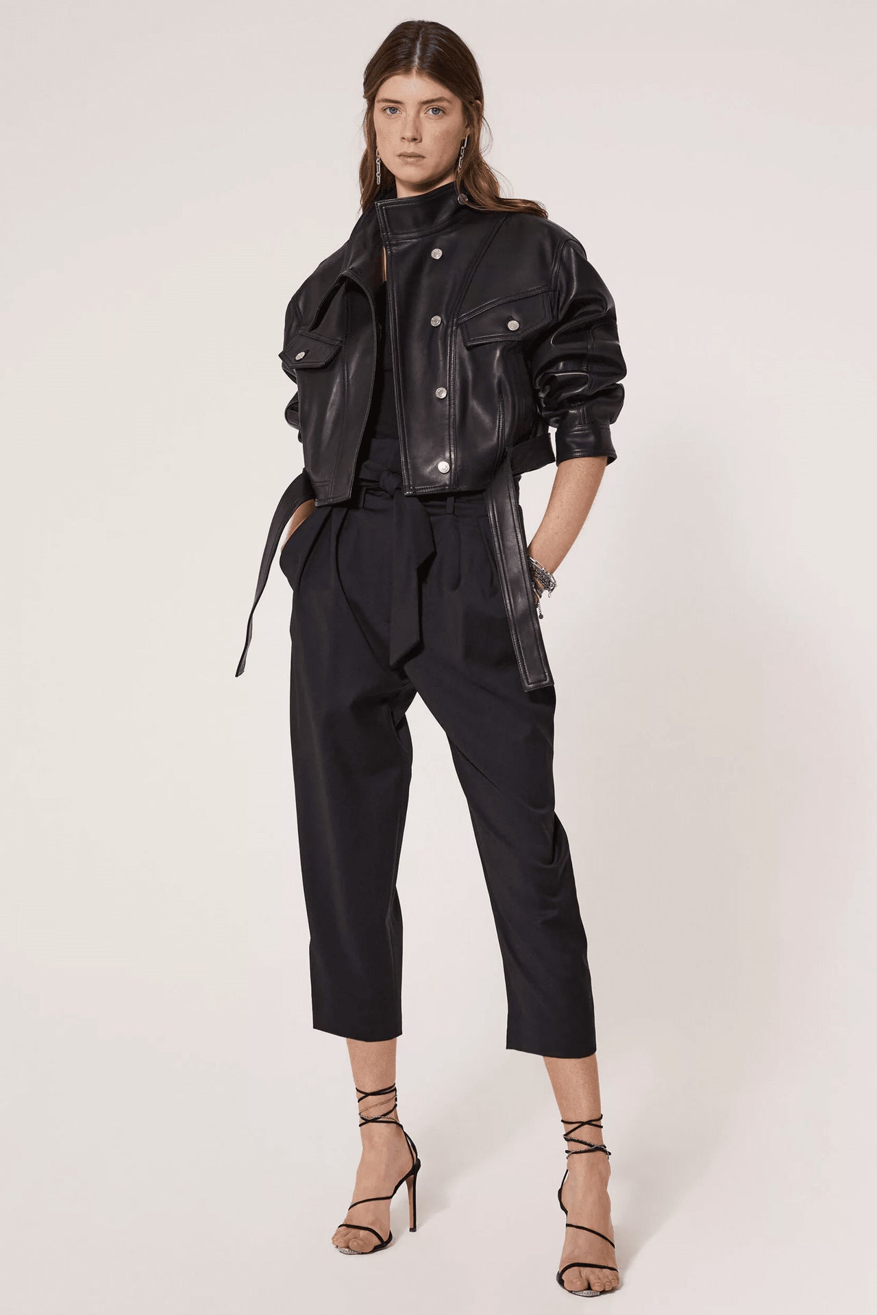 Sofia | Veste en cuir & laine