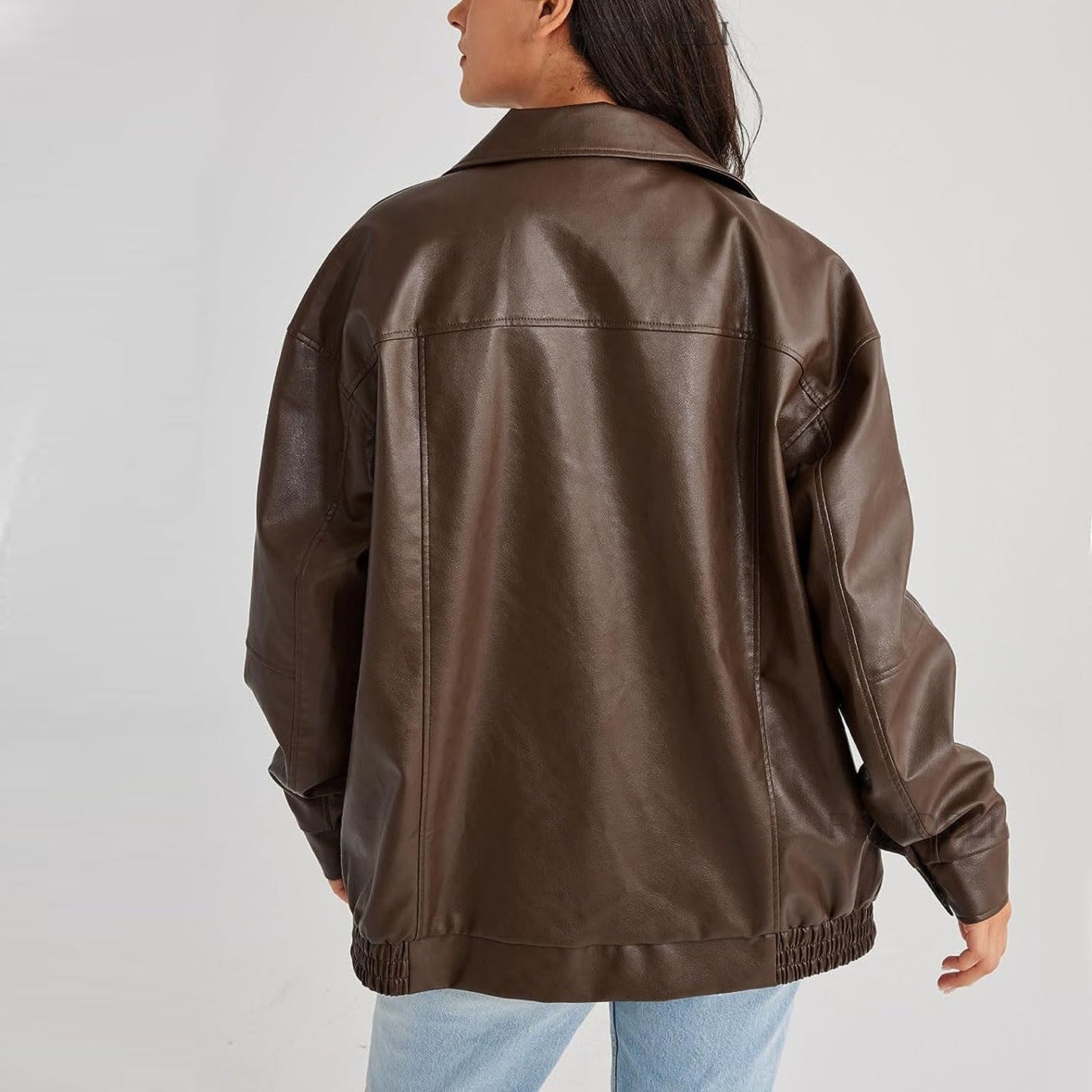 Clara | Manteau en cuir style motard