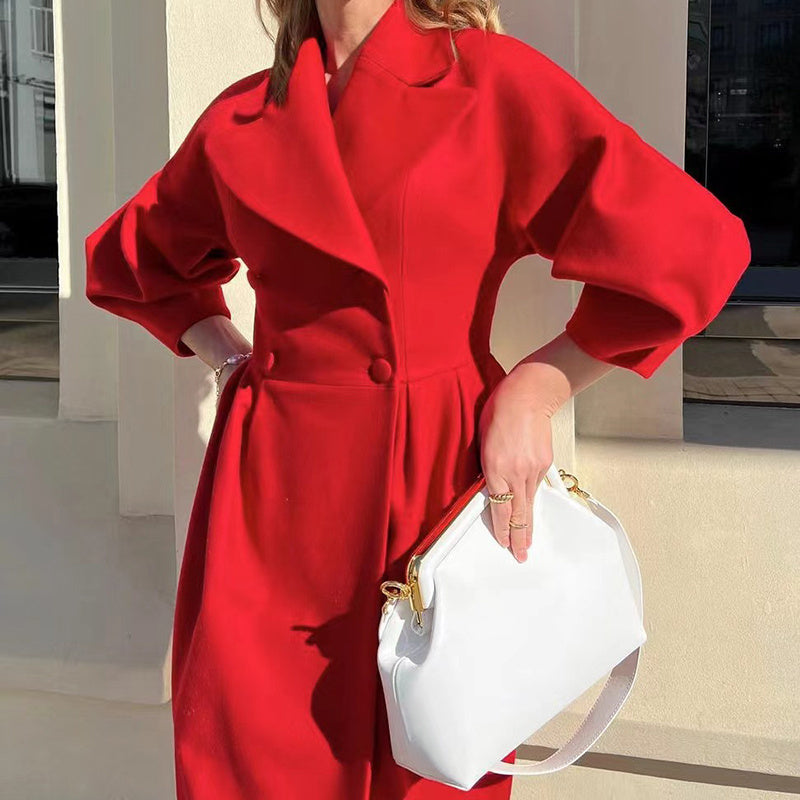 Calypsa | Manteau long trench double boutonnage