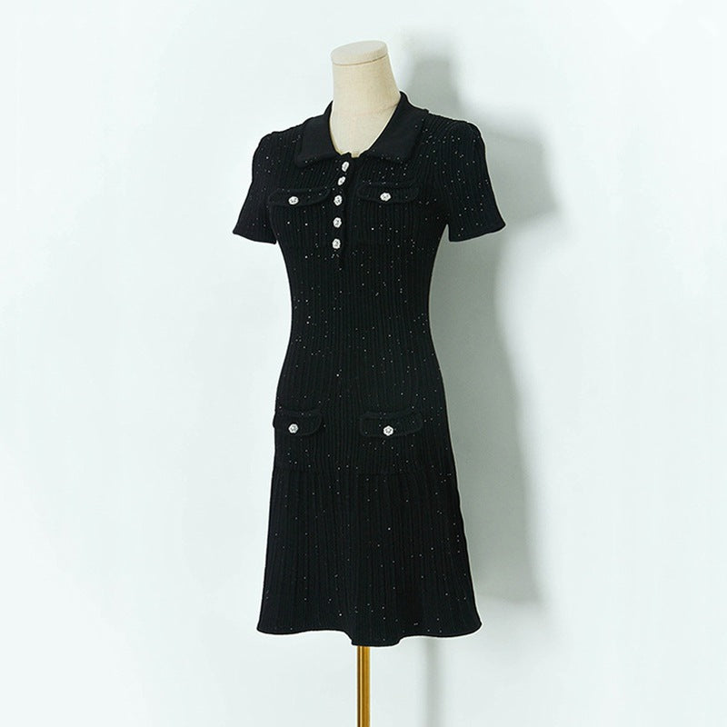 Adèle | Robe en maille à col