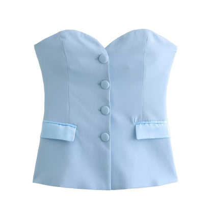 Anaïs | Top bustier satiné