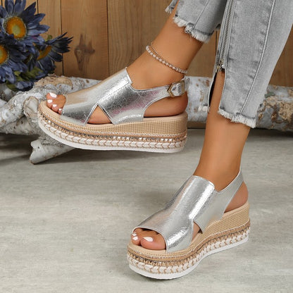 Luna | Sandales à brides brillantes