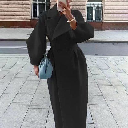 Calypsa | Manteau long trench double boutonnage
