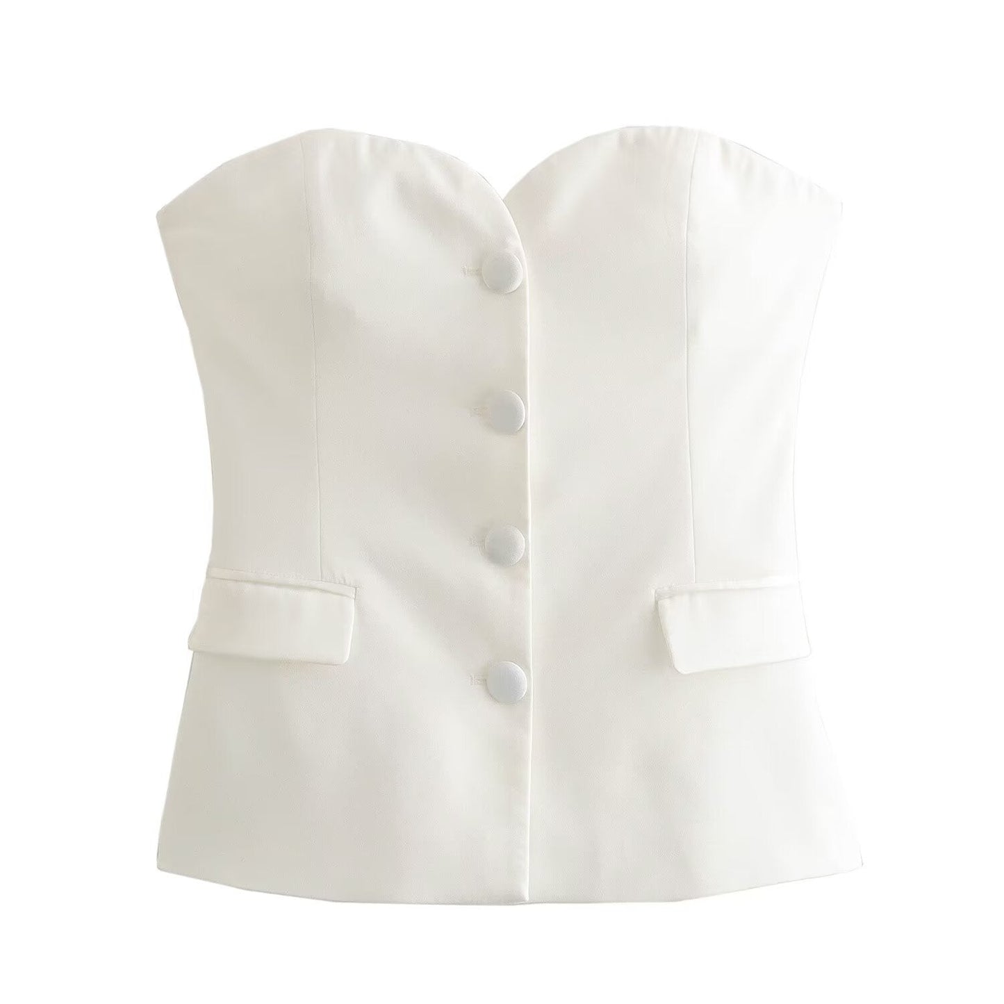Anaïs | Top bustier satiné