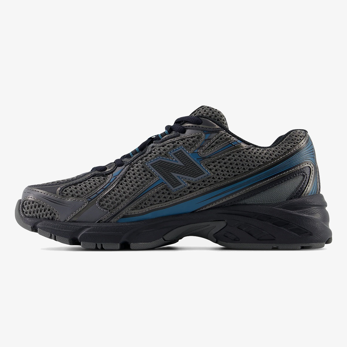 Grey and blue DIDALUXE sneaker with layered mesh and synthetic overlays