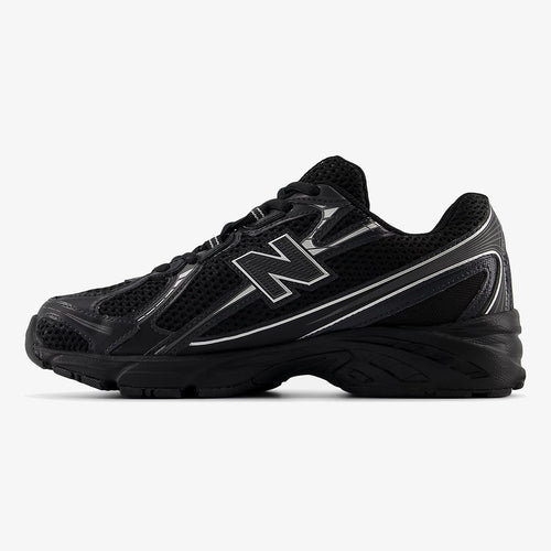 Black and silver DIDALUXE sneaker with mesh panels and metallic overlays