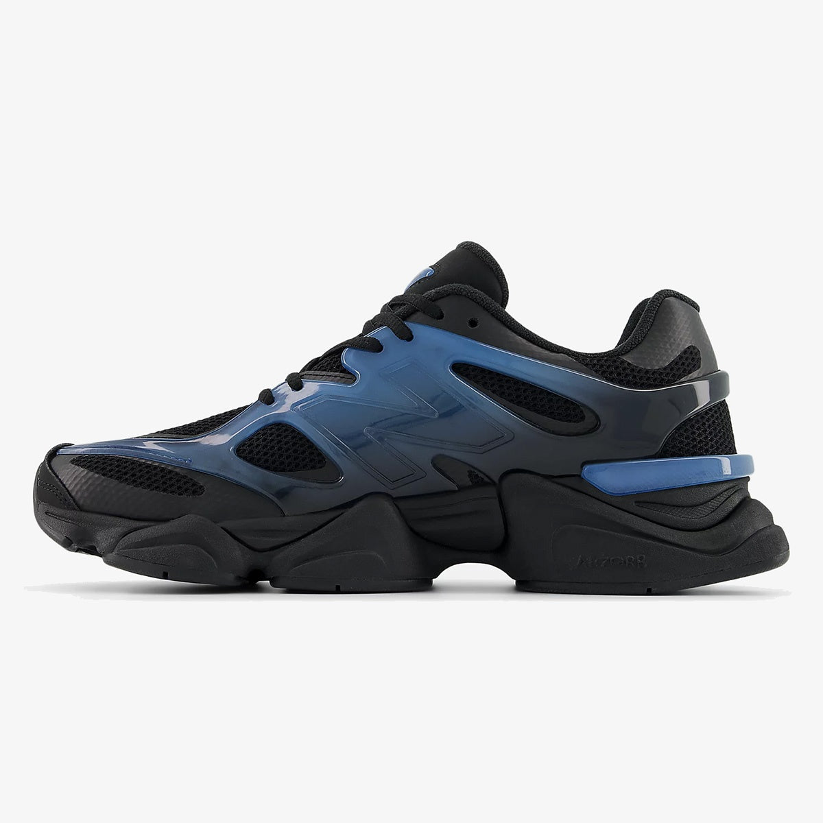 DIDALUXE X Sea Stone Black sneaker with dark upper, TPU cage and chunky sole