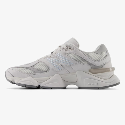 Grey and Quarry Blue DIDALUXE sneaker with layered mesh and suede upper